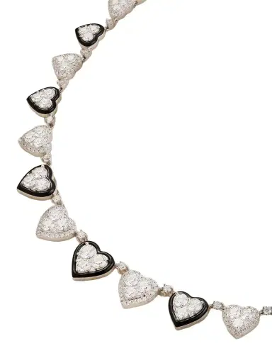 Kamyen Heart 18-karat White Gold, Diamond And Enamel Choker | Thumbnail 1 Kamyen Heart 18-karat White Gold, Diamond And Enamel Choker | Thumbnail 1