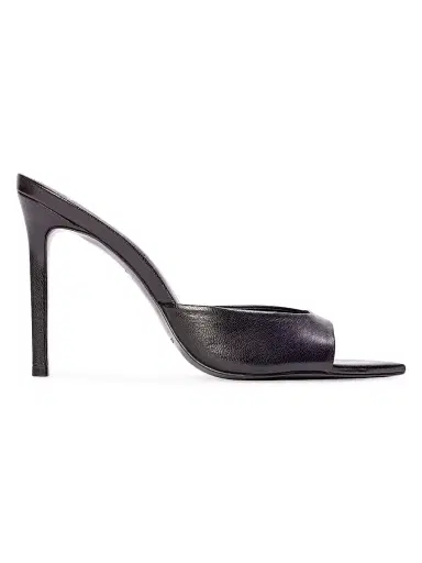 Black Suede Studio Women's Brea Leather Mules - Black Leather | Thumbnail 1 Black Suede Studio Women's Brea Leather Mules - Black Leather | Thumbnail 1