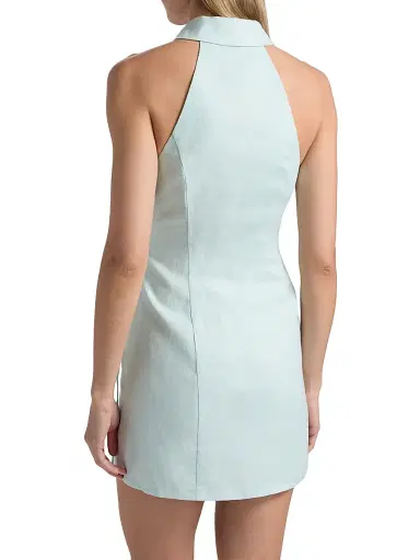 Hevron Women's Lauren Linen Minidress - Seafoam | Thumbnail 5 Hevron Women's Lauren Linen Minidress - Seafoam | Thumbnail 5