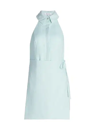 Hevron Women's Lauren Linen Minidress - Seafoam | Thumbnail 1 Hevron Women's Lauren Linen Minidress - Seafoam | Thumbnail 1