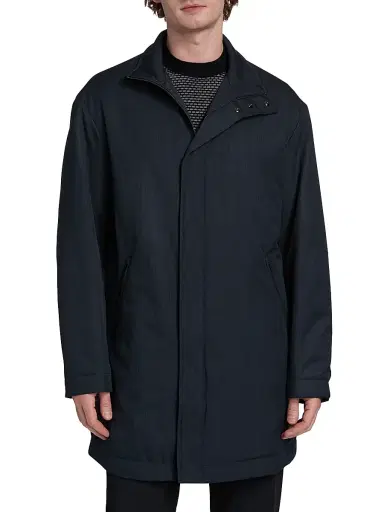 Emporio Armani Men's Caban Stand Collar Coat - Navy - Size 44 | Thumbnail 3 Emporio Armani Men's Caban Stand Collar Coat - Navy - Size 44 | Thumbnail 3