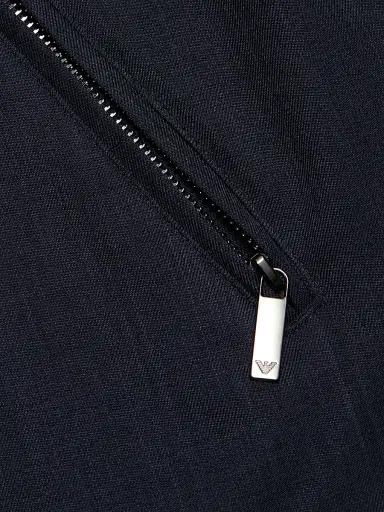 Emporio Armani Men's Caban Stand Collar Coat - Navy - Size 44 | Thumbnail 7 Emporio Armani Men's Caban Stand Collar Coat - Navy - Size 44 | Thumbnail 7