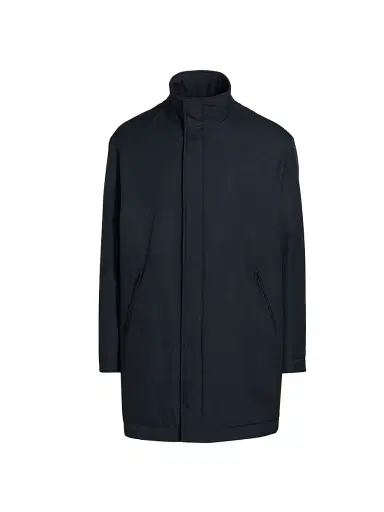 Emporio Armani Men's Caban Stand Collar Coat - Navy - Size 44 | Thumbnail 1 Emporio Armani Men's Caban Stand Collar Coat - Navy - Size 44 | Thumbnail 1