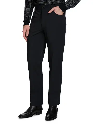 Emporio Armani Men's Stretch Tech Five-Pocket Pants - Blue Navy - Size 30 | Thumbnail 4 Emporio Armani Men's Stretch Tech Five-Pocket Pants - Blue Navy - Size 30 | Thumbnail 4