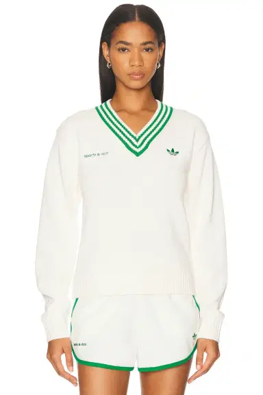 adidas Originals X Sporty & Rich Sweater | Thumbnail 1 adidas Originals X Sporty & Rich Sweater | Thumbnail 1