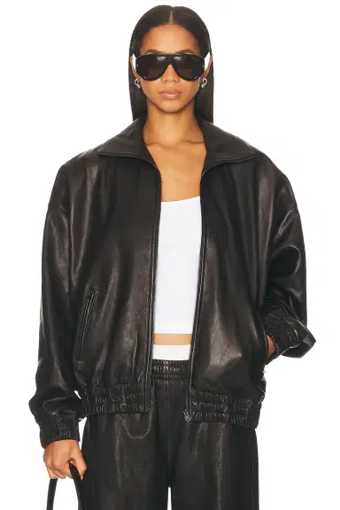 Acne Studios Lemmy Crop Leather Jacket | Thumbnail 1 Acne Studios Lemmy Crop Leather Jacket | Thumbnail 1