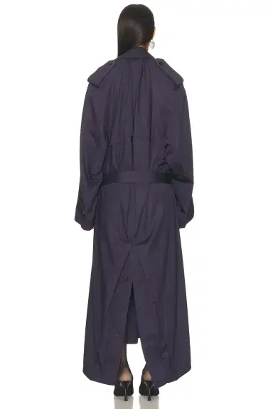 Balenciaga Draped Neck Trench Coat | Thumbnail 4 Balenciaga Draped Neck Trench Coat | Thumbnail 4