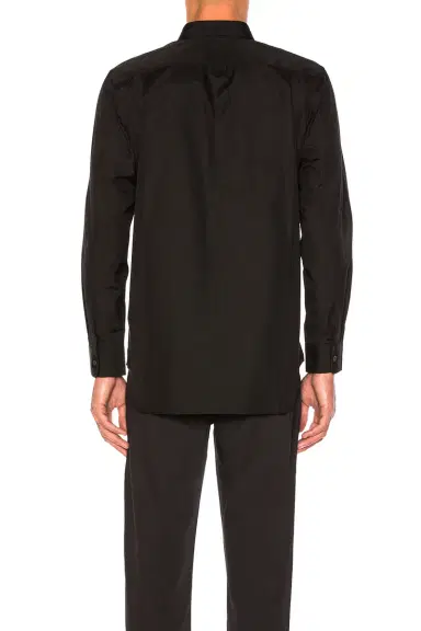 COMME des GARCONS PLAY Small Black Emblem Cotton Button Down | Thumbnail 3 COMME des GARCONS PLAY Small Black Emblem Cotton Button Down | Thumbnail 3
