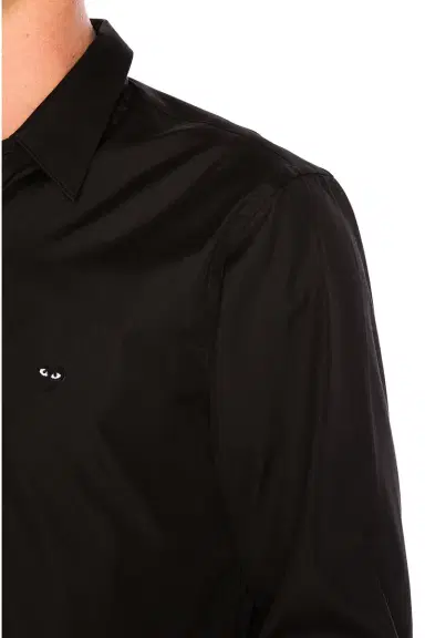 COMME des GARCONS PLAY Small Black Emblem Cotton Button Down | Thumbnail 5 COMME des GARCONS PLAY Small Black Emblem Cotton Button Down | Thumbnail 5