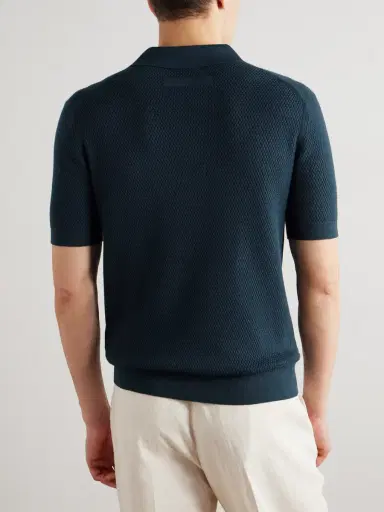 Zegna Slim-Fit Cotton-Piqué Polo Shirt - Men | Thumbnail 3 Zegna Slim-Fit Cotton-Piqué Polo Shirt - Men | Thumbnail 3