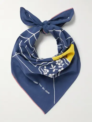 KAPITAL Fastcolor Printed Selvedge Cotton-Voile Bandana - Men | Thumbnail 4 KAPITAL Fastcolor Printed Selvedge Cotton-Voile Bandana - Men | Thumbnail 4