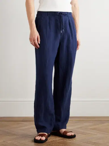 Polo Ralph Lauren Straight-Leg Pleated Linen Trousers - Men | Thumbnail 3 Polo Ralph Lauren Straight-Leg Pleated Linen Trousers - Men | Thumbnail 3