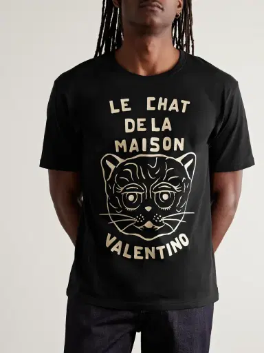Valentino Garavani Printed Cotton-Jersey T-Shirt - Men | Thumbnail 3 Valentino Garavani Printed Cotton-Jersey T-Shirt - Men | Thumbnail 3