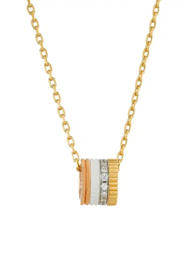 Boucheron Women's Quatre White Edition Tri-Tone 18K Gold, 0.23 TCW Diamond & HyCeram Pendant Necklace - Yellow Gold | Thumbnail 1 Boucheron Women's Quatre White Edition Tri-Tone 18K Gold, 0.23 TCW Diamond & HyCeram Pendant Necklace - Yellow Gold | Thumbnail 1
