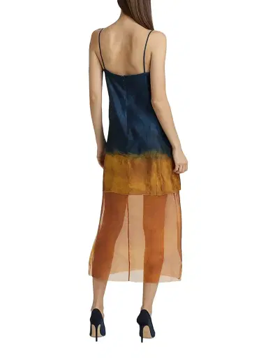 Jason Wu Collection Women's Painted Stripe Slip Dress - Navy Marigold | Thumbnail 5 Jason Wu Collection Women's Painted Stripe Slip Dress - Navy Marigold | Thumbnail 5