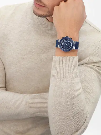 BVLGARI Women's Aluminum, Titanium & Rubber Chronograph Watch/41MM - Blue | Thumbnail 4 BVLGARI Women's Aluminum, Titanium & Rubber Chronograph Watch/41MM - Blue | Thumbnail 4