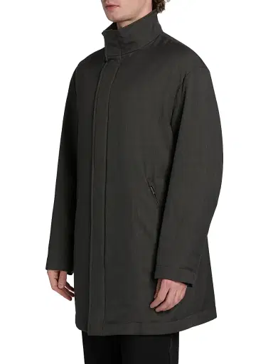 Emporio Armani Men's Caban Longline Coat - Grey | Thumbnail 4 Emporio Armani Men's Caban Longline Coat - Grey | Thumbnail 4