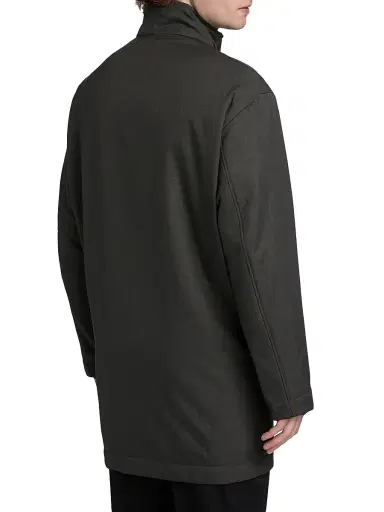 Emporio Armani Men's Caban Longline Coat - Grey | Thumbnail 5 Emporio Armani Men's Caban Longline Coat - Grey | Thumbnail 5