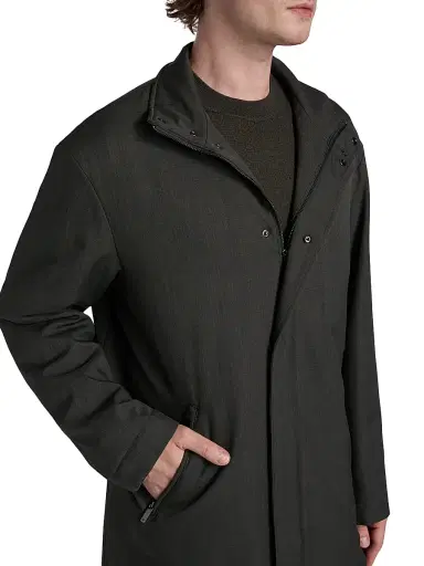 Emporio Armani Men's Caban Longline Coat - Grey | Thumbnail 6 Emporio Armani Men's Caban Longline Coat - Grey | Thumbnail 6