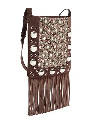 Valentino Garavani Women's Nellcote Embroidered Crossbody Bag - Brown Multicolor | Thumbnail 3 Valentino Garavani Women's Nellcote Embroidered Crossbody Bag - Brown Multicolor | Thumbnail 3