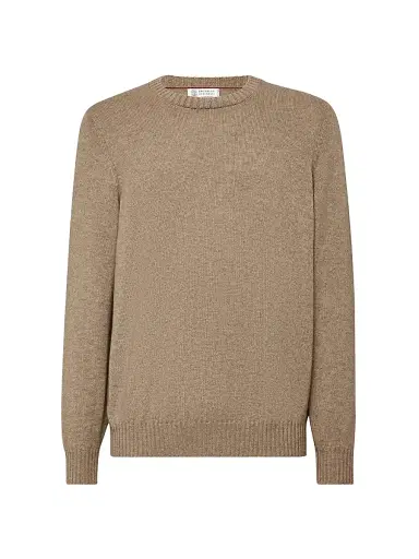 Brunello Cucinelli Men's Cashmere Sweater - Brown | Thumbnail 1 Brunello Cucinelli Men's Cashmere Sweater - Brown | Thumbnail 1
