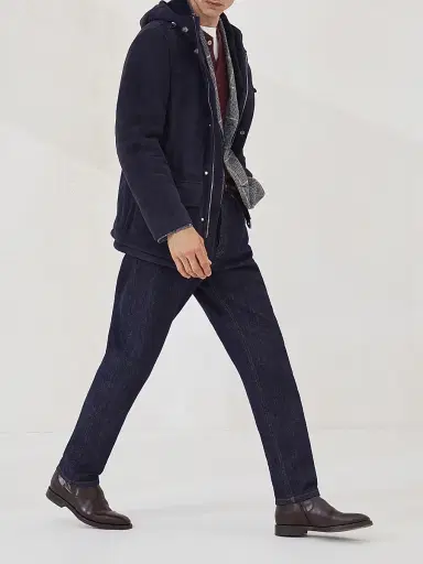 Brunello Cucinelli Men's Cashmere English Rib Sweater with Henley Collar - Amaranth Red | Thumbnail 6 Brunello Cucinelli Men's Cashmere English Rib Sweater with Henley Collar - Amaranth Red | Thumbnail 6