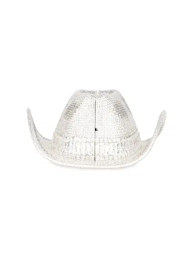 Judith Leiber Couture Women's Cowboy Hat Jane Crystal-Embellished Convertible Clutch - Silver Rhine Multi | Thumbnail 5 Judith Leiber Couture Women's Cowboy Hat Jane Crystal-Embellished Convertible Clutch - Silver Rhine Multi | Thumbnail 5
