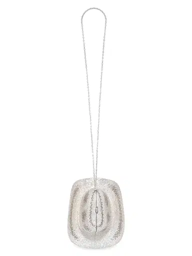 Judith Leiber Couture Women's Cowboy Hat Jane Crystal-Embellished Convertible Clutch - Silver Rhine Multi | Thumbnail 7 Judith Leiber Couture Women's Cowboy Hat Jane Crystal-Embellished Convertible Clutch - Silver Rhine Multi | Thumbnail 7