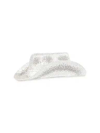 Judith Leiber Couture Women's Cowboy Hat Jane Crystal-Embellished Convertible Clutch - Silver Rhine Multi | Thumbnail 1 Judith Leiber Couture Women's Cowboy Hat Jane Crystal-Embellished Convertible Clutch - Silver Rhine Multi | Thumbnail 1