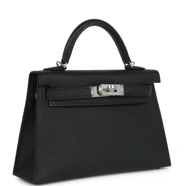 HERMÈS Hermes Kelly Sellier 20 Black Epsom Palladium Hardware | Thumbnail 2 HERMÈS Hermes Kelly Sellier 20 Black Epsom Palladium Hardware | Thumbnail 2