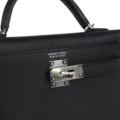 HERMÈS Hermes Kelly Sellier 20 Black Epsom Palladium Hardware | Thumbnail 7 HERMÈS Hermes Kelly Sellier 20 Black Epsom Palladium Hardware | Thumbnail 7
