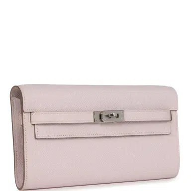 HERMÈS Hermes Kelly Wallet To Go Mauve Pale Epsom Palladium Hardware | Thumbnail 2 HERMÈS Hermes Kelly Wallet To Go Mauve Pale Epsom Palladium Hardware | Thumbnail 2
