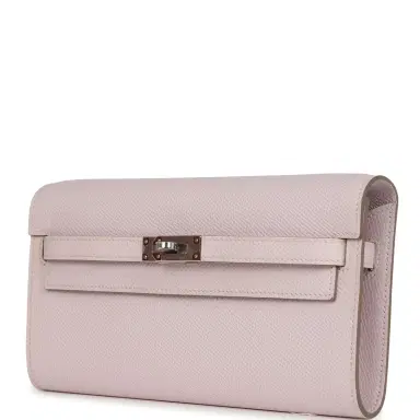 HERMÈS Hermes Kelly Wallet To Go Mauve Pale Epsom Palladium Hardware | Thumbnail 5 HERMÈS Hermes Kelly Wallet To Go Mauve Pale Epsom Palladium Hardware | Thumbnail 5