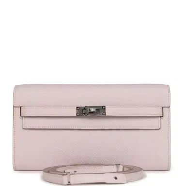 HERMÈS Hermes Kelly Wallet To Go Mauve Pale Epsom Palladium Hardware | Thumbnail 1 HERMÈS Hermes Kelly Wallet To Go Mauve Pale Epsom Palladium Hardware | Thumbnail 1