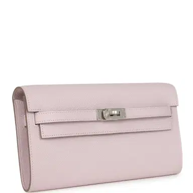 HERMÈS Hermes Kelly Wallet To Go Mauve Pale Epsom Palladium Hardware | Thumbnail 2 HERMÈS Hermes Kelly Wallet To Go Mauve Pale Epsom Palladium Hardware | Thumbnail 2