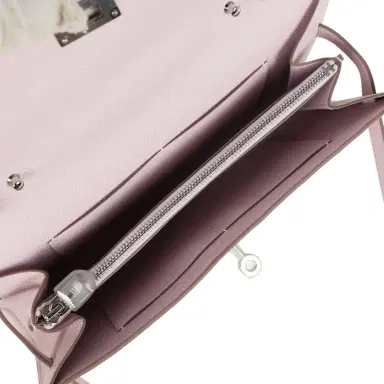 HERMÈS Hermes Kelly Wallet To Go Mauve Pale Epsom Palladium Hardware | Thumbnail 8 HERMÈS Hermes Kelly Wallet To Go Mauve Pale Epsom Palladium Hardware | Thumbnail 8