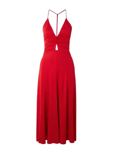 Victoria Beckham Cutout Ruched Satin-jersey Midi Dress | Thumbnail 1 Victoria Beckham Cutout Ruched Satin-jersey Midi Dress | Thumbnail 1