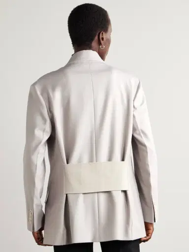 Victoria Beckham Oversized Double-breasted Twill Blazer | Thumbnail 4 Victoria Beckham Oversized Double-breasted Twill Blazer | Thumbnail 4