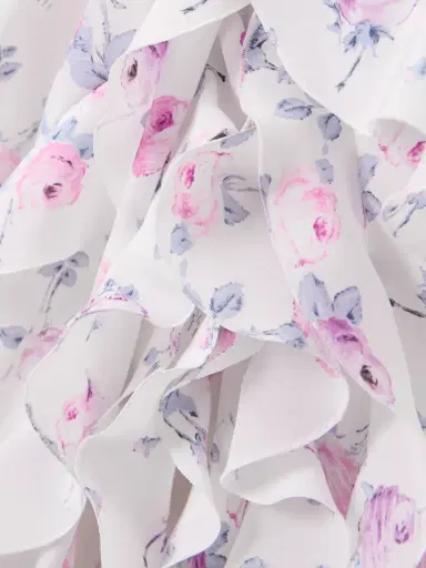 Alessandra Rich Ruffled Floral-print Silk-satin Gown | Thumbnail 4 Alessandra Rich Ruffled Floral-print Silk-satin Gown | Thumbnail 4