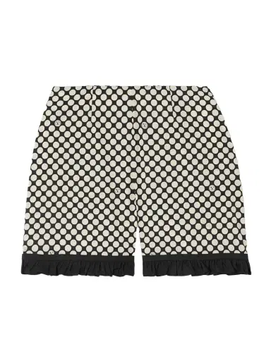 Valentino Garavani High-rise Ruffled Polka-dot Cotton-poplin Shorts | Thumbnail 1 Valentino Garavani High-rise Ruffled Polka-dot Cotton-poplin Shorts | Thumbnail 1
