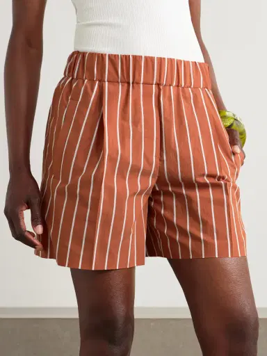 Brunello Cucinelli Striped Cotton-blend Poplin Shorts | Thumbnail 3 Brunello Cucinelli Striped Cotton-blend Poplin Shorts | Thumbnail 3