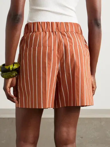 Brunello Cucinelli Striped Cotton-blend Poplin Shorts | Thumbnail 4 Brunello Cucinelli Striped Cotton-blend Poplin Shorts | Thumbnail 4