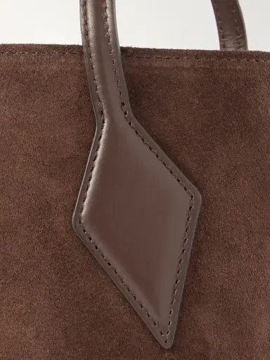 Liffner Micro Leather-trimmed Suede Tote | Thumbnail 4 Liffner Micro Leather-trimmed Suede Tote | Thumbnail 4
