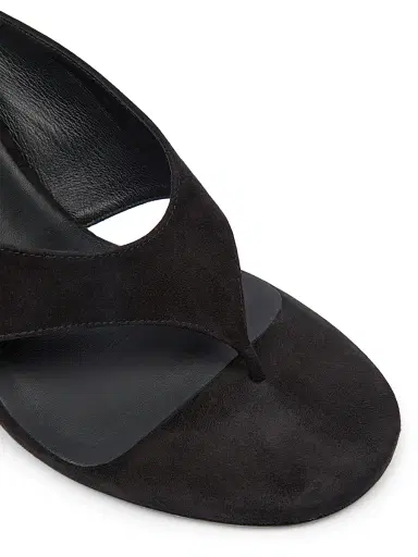Alaïa Women's 75MM Slip-On Suede Wedge Sandals - Noir | Thumbnail 6 Alaïa Women's 75MM Slip-On Suede Wedge Sandals - Noir | Thumbnail 6