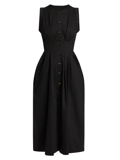 Kika Vargas Women's Mette Sleeveless Midi-Dress - Black | Thumbnail 1 Kika Vargas Women's Mette Sleeveless Midi-Dress - Black | Thumbnail 1