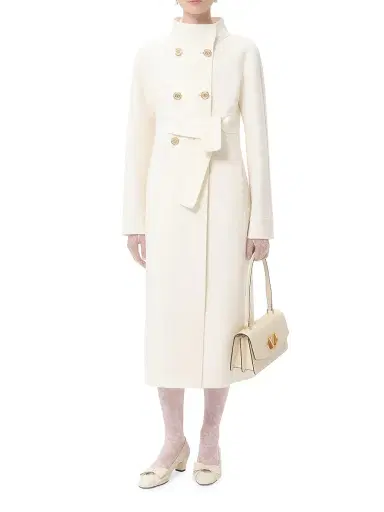 Valentino Garavani Women's Compact Drap Coat - Ivory - Size 2 | Thumbnail 6 Valentino Garavani Women's Compact Drap Coat - Ivory - Size 2 | Thumbnail 6