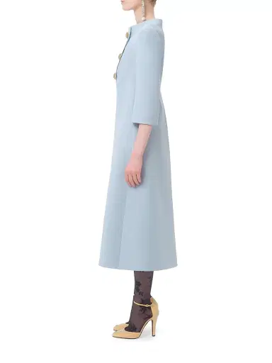 Valentino Garavani Women's Crepe Couture Midi Dress - Pastel Gray - Size 2 | Thumbnail 4 Valentino Garavani Women's Crepe Couture Midi Dress - Pastel Gray - Size 2 | Thumbnail 4