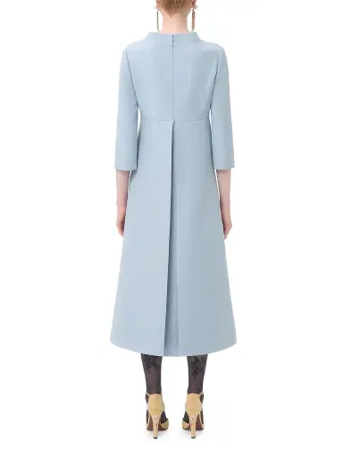 Valentino Garavani Women's Crepe Couture Midi Dress - Pastel Gray - Size 2 | Thumbnail 5 Valentino Garavani Women's Crepe Couture Midi Dress - Pastel Gray - Size 2 | Thumbnail 5
