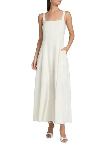 NICHOLAS Women's Athena Linen-Blend Paneled Maxi Dress - | Thumbnail 3 NICHOLAS Women's Athena Linen-Blend Paneled Maxi Dress - | Thumbnail 3