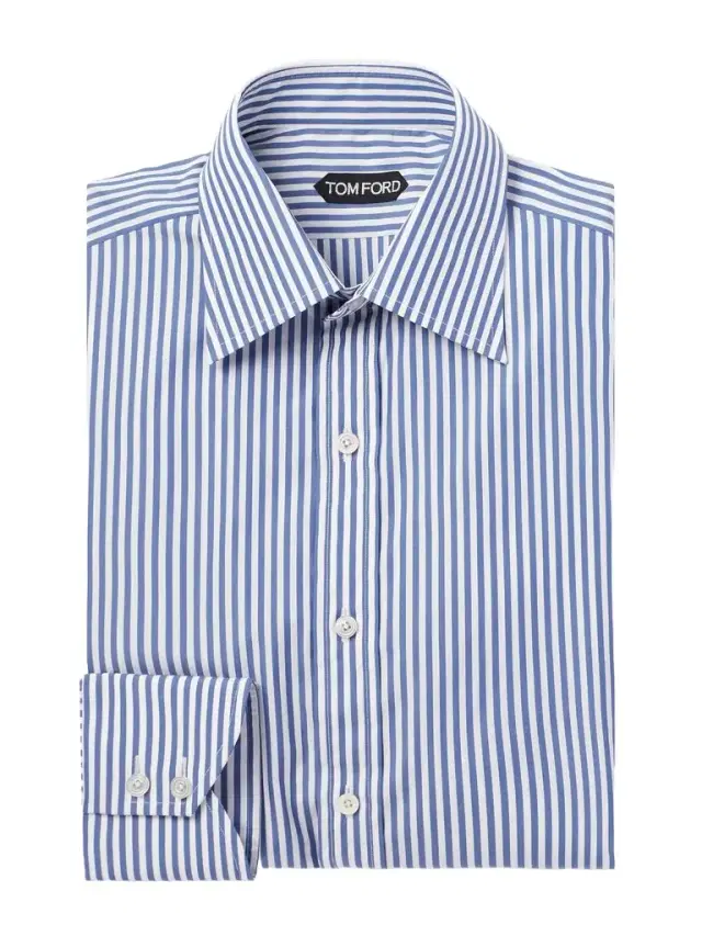 Slim-Fit Striped Cotton-Poplin Shirt - Men Slim-Fit Striped Cotton-Poplin Shirt - Men